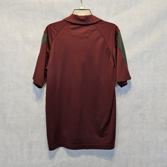 Nike Dri Fit Texas A & M Aggies Maroon Grey Polo Shirt 100% Recycled Polyester S - Picture 2 of 5